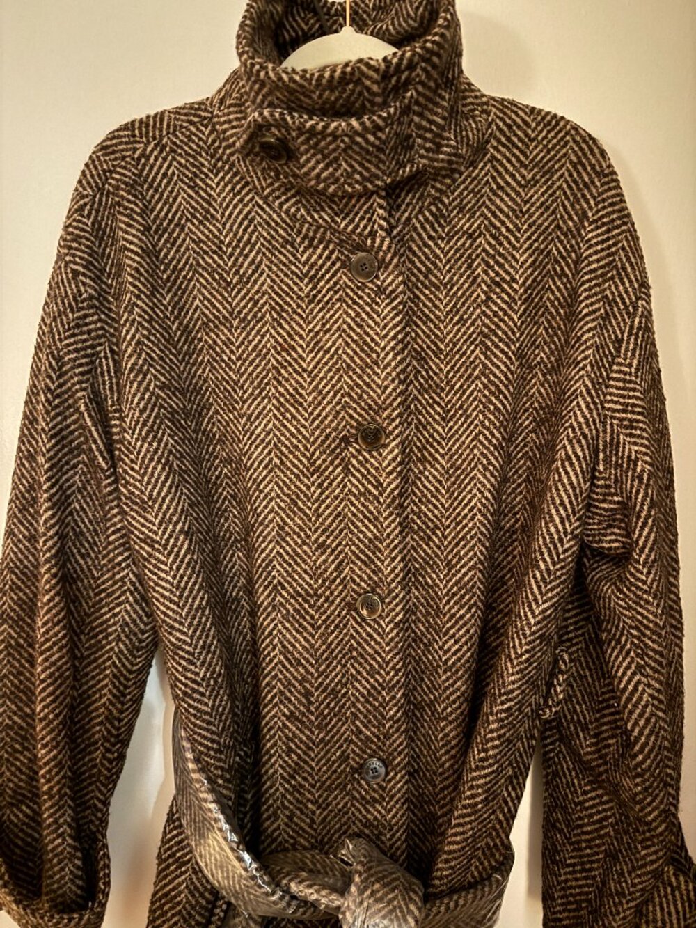 Marella Wool Herringbone Winter Coat